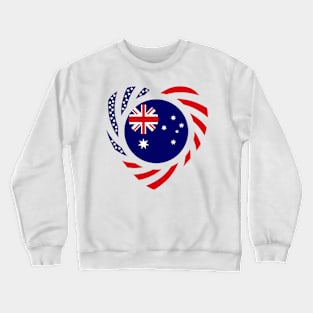 Australian American Multinational Patriot Flag Series (Heart) Crewneck Sweatshirt